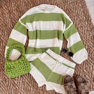 Green striped Lounge set